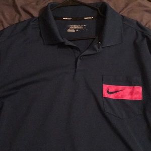 Nike Tour Performance navy golf shirt. XL.